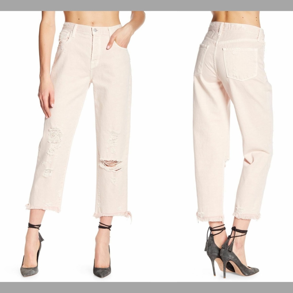 NWT J Brand Ivy High Waist Crop Straight Leg Jeans in Coquette‎ [SZ 26 ]